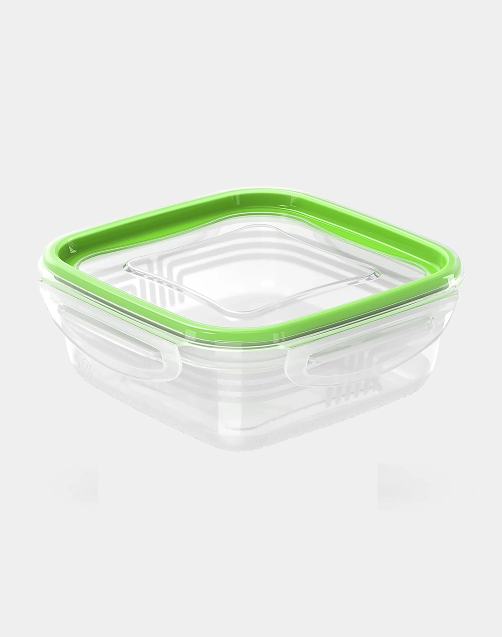 Contenedor Hermético Cuadrado 600ml Apilable Bicolor Pro