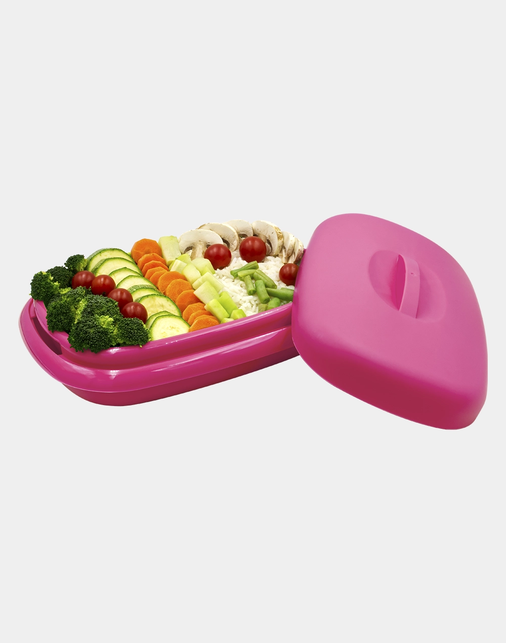 Vaporera de Plástico para Microondas con Rejilla